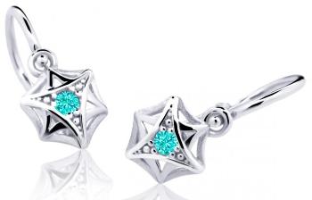 Cutie Jewellery Detské náušnice z bieleho zlata C2209-10-X-2 svetlo zelená