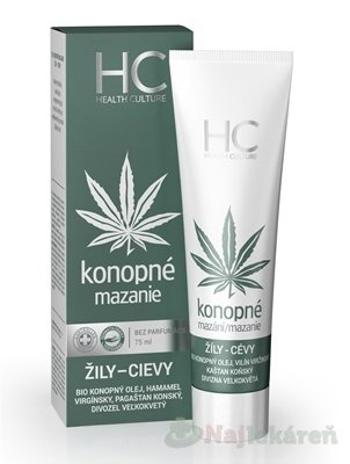 Health culture Konopné mazanie Žily-Cievy gél 75 ml