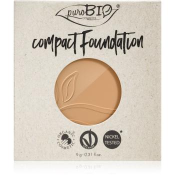 puroBIO Cosmetics Compact Foundation kompaktný púdrový make-up náhradná náplň SPF 10 odtieň 03 9 g