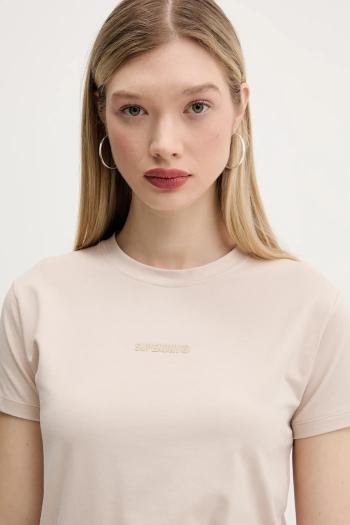 Tričko Superdry dámske, béžová farba, W1011639A-7SJ