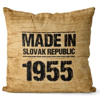 Vankúš Made In + rok (Veľkosť: 40 x 40 cm, rok: 1955)