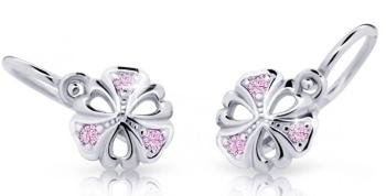 Cutie Jewellery Detské náušnice z bieleho zlata C2230-10-X-2 ružová