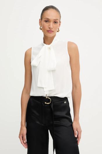 Košeľa Marciano Guess ETTA biela farba, regular, s viazaním vo výstrihu, 5YGH05 7304A