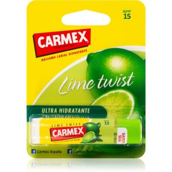 Carmex Lime Twist hydratačný balzam na pery v tyčinke SPF 15 4,25 g