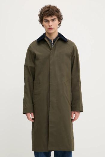 Bavlnený kabát A.P.C. mac gaspard zelená farba, prechodný, COHIL.M01548