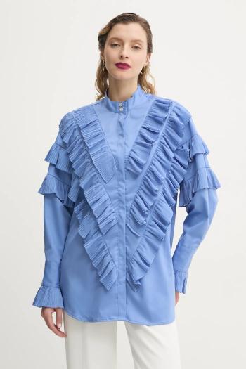 Košeľa Bruuns Bazaar dámska, voľný strih, so stojačikom, BBW4421
