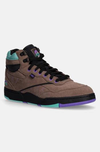 Semišové tenisky Reebok BB 4000 II MID hnedá farba, 100201347