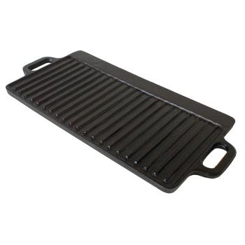 Klarstein Canadienne, barbecue grilovacia platňa, obojstranná platňa 2 v 1, 45 × 1,5 × 23 cm, liatina