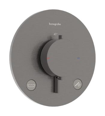 Sprchová a vaňová batéria Hansgrohe Ecostat Comfort S bez podomietkového telesa kartáčovaný čierny chróm 33718340
