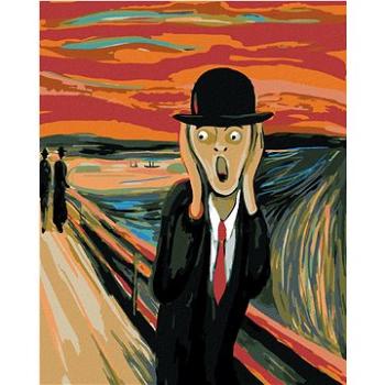 Maľovanie podľa čísel – Výkrik a klobúk – inšpirácia E. Munch (HRAbz33548nad)