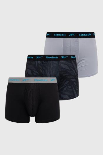 Boxerky Reebok (3-pak) pánske, čierna farba