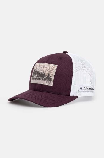 Šiltovka Columbia Mesh Snap Back bordová farba, s nášivkou, 1652541