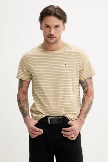 Bavlnené tričko Tommy Jeans pánske, vzorované, DM0DM20377