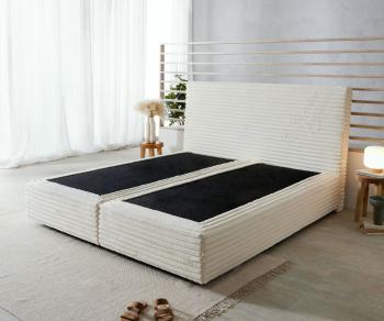 Boxspringová posteľ Dream-Well 180x200 cm plyšový manšestr s matracom