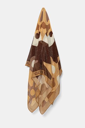 Šatka Guess dámske, hnedá farba, vzorovaná, AW5314 VIS03