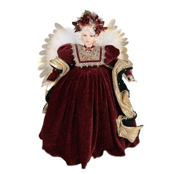 Socha Anděl ve zdobných šatech a svítícími křídly Angel Chris led - 50*23*65 cm 50764