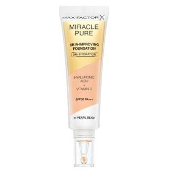 Max Factor Miracle Pure Skin-Improving Foundation dlhotrvajúci make-up s hydratačným účinkom 35 Pearl Beige 30 ml