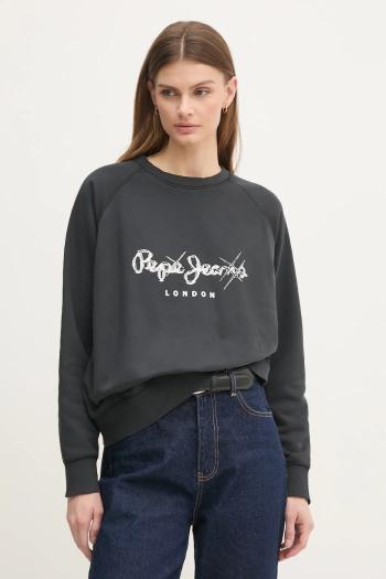 Mikina Pepe Jeans LUPITA dámska, šedá farba, s potlačou, PL581467