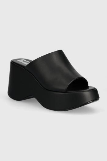Šľapky Buffalo Joy Mule dámske, čierna farba, na kline, 1602203.BLK
