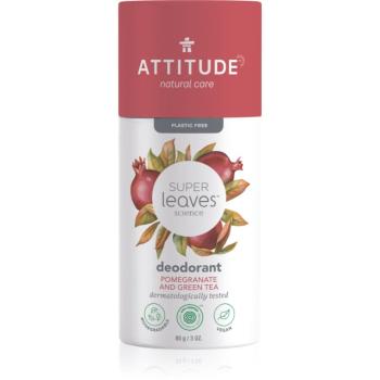 Attitude Super Leaves Deodorant tuhý deodorant bez obsahu hliníkových solí Vine Leaves & Pomegranate 85 g