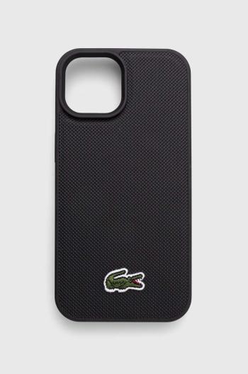 Puzdro na mobil Lacoste iPhone 15 / 14 / 13 6.1" čierna farba