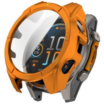 LUNET FULL COVER Plastový kryt so sklom pre Garmin Fenix 8 AMOLED 47mm ORANGE GREEN