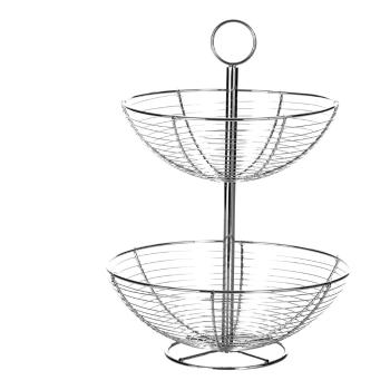 Baker 2 szintes fém gyümölcsös kosár, magasság 41 cm - Casa Selección