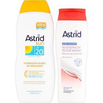 ASTRID SUN Hydratačné mlieko na opaľovanie OF 20 400 ml + Telové mlieko 250 ml (8592297004417)