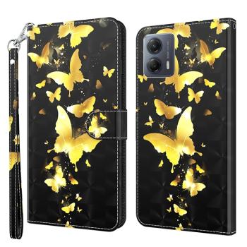 ART Peňaženkový kryt pre Motorola Moto G54 5G / G54 5G Power Edition GOLD BUTTERFLIES