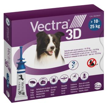 VECTRA 3D Spot-On M pre psov 10-25 kg 3,6 ml 3 pipety