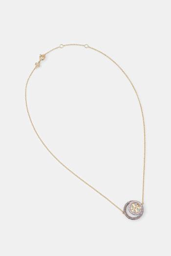 Pozlátený náhrdelník Tory Burch Miller Pave 157225-400