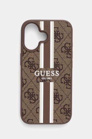 Puzdro na mobil Guess iPhone 16 6.1 hnedá farba, GUHMP16SP4RPSW