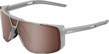 100% Eastcraft Soft Tact Stone Grey/HiPER Crimson Silver Mirror Lens Cyklistické okuliare