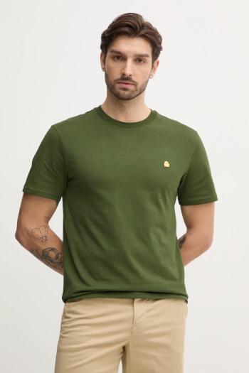 Bavlnené tričko United Colors of Benetton pánske, zelená farba, jednofarebné, 3MI5J1AF7