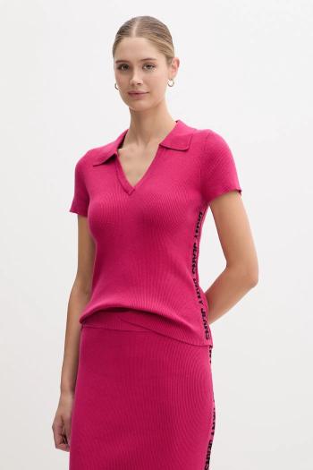 Polo tričko Dkny dámske, ružová farba, DJ4R0188