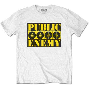 Public Enemy tričko Four Logos Biela XXL