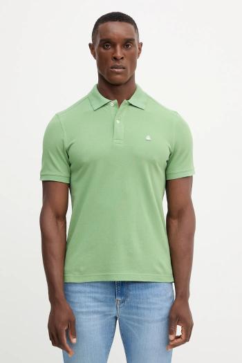 Bavlnené polo tričko United Colors of Benetton ružová farba, jednofarebné, 3089J3179