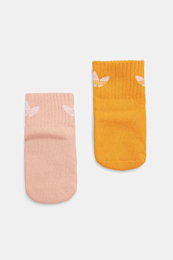 Detské ponožky adidas Originals 2-pak oranžová farba, JC8540