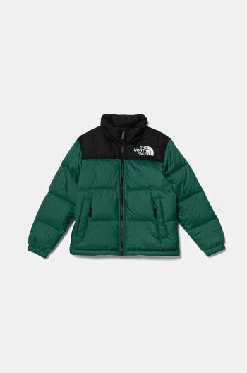 Detská páperová bunda The North Face TEEN 1996 RETRO NUPTSE JACKET zelená farba, NF0A8A4CNL11