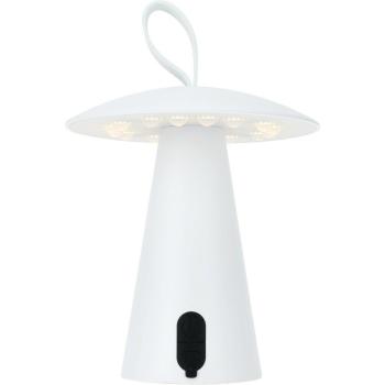 Stolná vonkajšia prenosná LED lampa Boise, biela, USB, 15 x 17 cm, plast