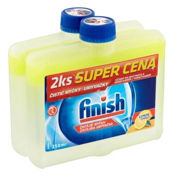 FINISH Čistič umývačky riadu Lemon 2 x 250 ml