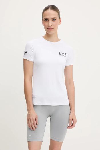 Tréningové tričko EA7 Emporio Armani biela farba, TJEMZ.8NTT70