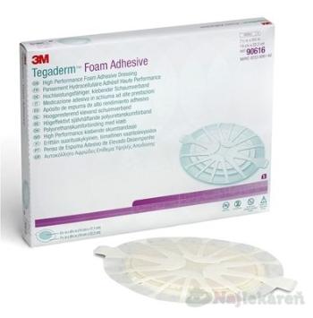 3M TEGADERM Foam Adhesive penové krytie na rany, adhezívne, ovál 19cmx22,2cm, 5ks