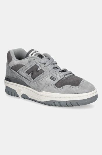Semišové tenisky New Balance 550 šedá farba, BBW550RE