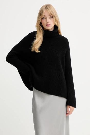 Kašmírový sveter MAX&Co. čierna farba, ľahký, s rolákom, 2528366044200