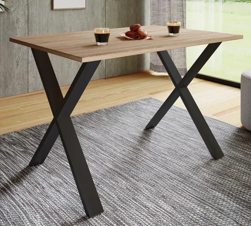 VCM Jídelní stůl Xona 110x50 X-nohy, dub sonoma