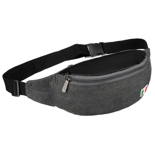 Čierna mestská ľadvinka so silným zipsom