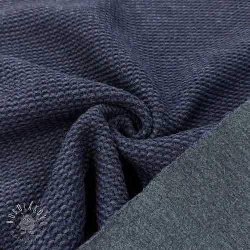 Kabátovina DOUBLE FACE WITH JERSEY dark blue