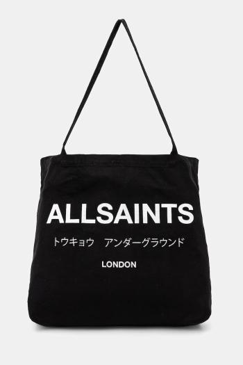 Bavlnená taška AllSaints čierna farba, M170XB