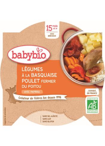 BABYBIO Menu zelenina s kuracím mäsom a ryžou 260 g